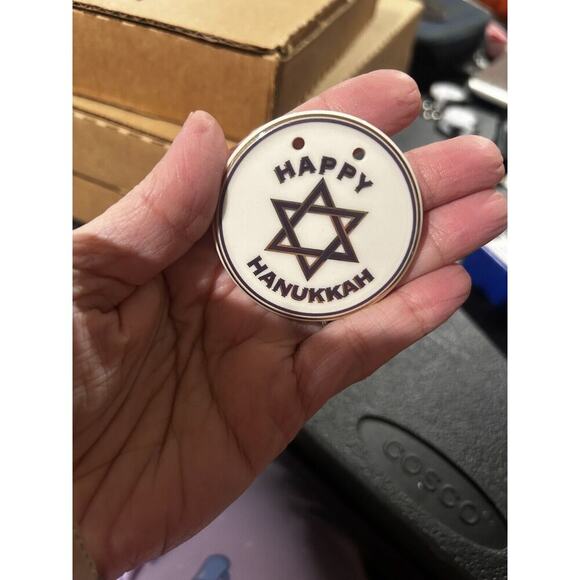 Longaberger‎ Basket Hanukkah Star Of David Round Basket Tie On Chanukah Ornament - Picture 2 of 3